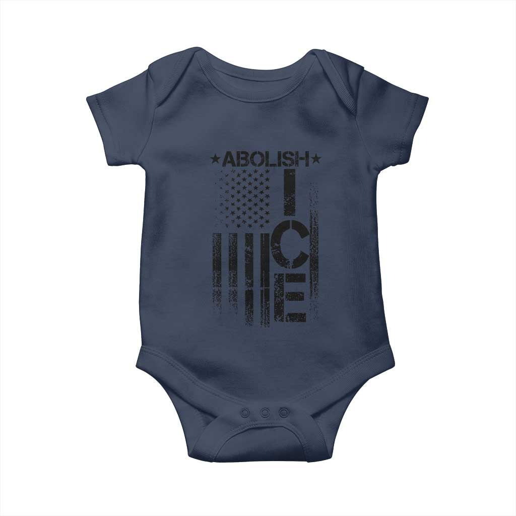 Abolish ICE Baby Onesie Vintage American Flag