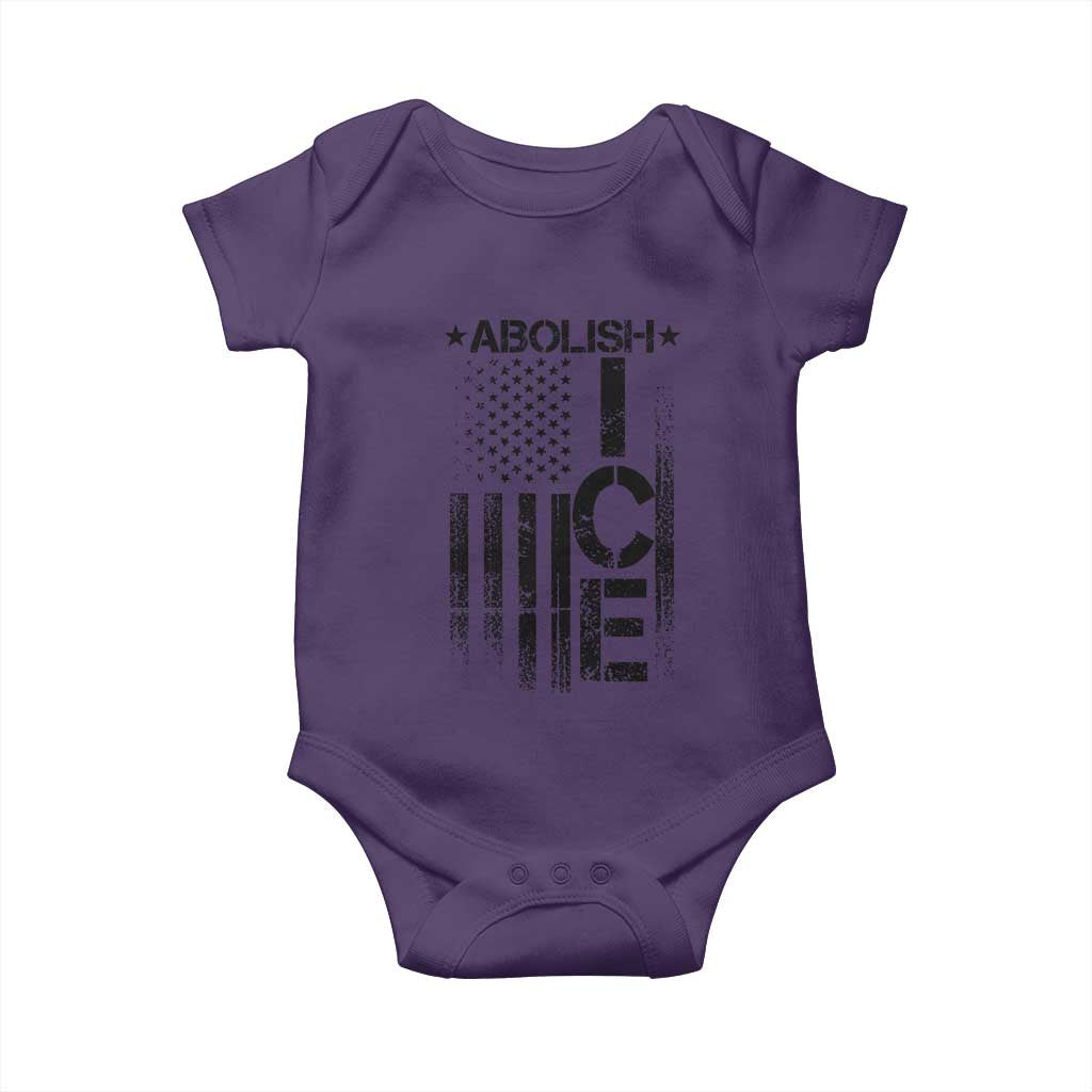 Abolish ICE Baby Onesie Vintage American Flag