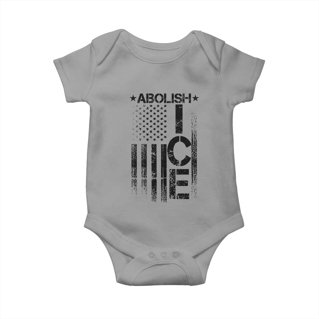 Abolish ICE Baby Onesie Vintage American Flag