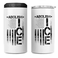 Abolish ICE 4 in 1 Can Cooler Tumbler Vintage American Flag