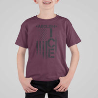 Abolish ICE T Shirt For Kid Vintage American Flag