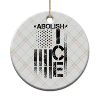 Abolish ICE Ceramic Ornament Vintage American Flag
