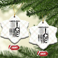 Abolish ICE Ceramic Ornament Vintage American Flag