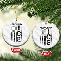 Abolish ICE Ceramic Ornament Vintage American Flag