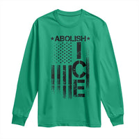 Abolish ICE Long Sleeve Shirt Vintage American Flag