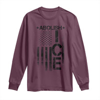 Abolish ICE Long Sleeve Shirt Vintage American Flag