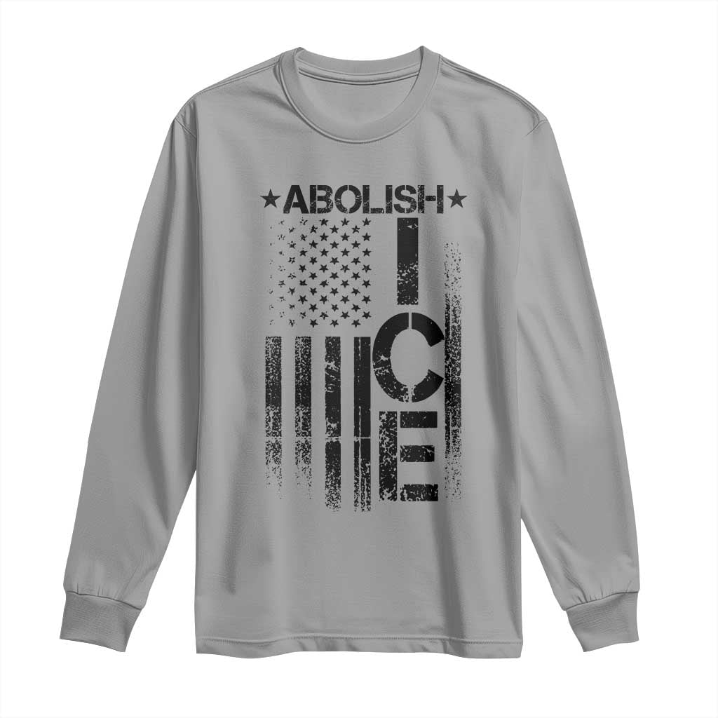 Abolish ICE Long Sleeve Shirt Vintage American Flag