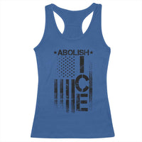 Abolish ICE Racerback Tank Top Vintage American Flag