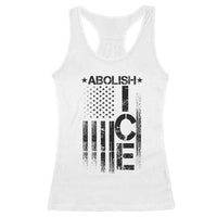 Abolish ICE Racerback Tank Top Vintage American Flag