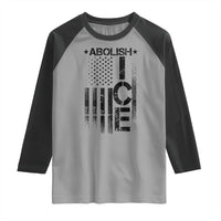 Abolish ICE Raglan Shirt Vintage American Flag
