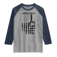 Abolish ICE Raglan Shirt Vintage American Flag