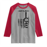 Abolish ICE Raglan Shirt Vintage American Flag