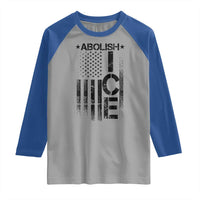 Abolish ICE Raglan Shirt Vintage American Flag