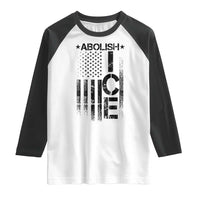 Abolish ICE Raglan Shirt Vintage American Flag