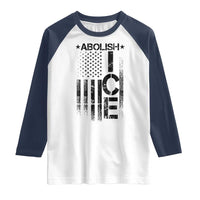 Abolish ICE Raglan Shirt Vintage American Flag