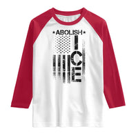 Abolish ICE Raglan Shirt Vintage American Flag
