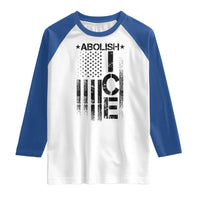 Abolish ICE Raglan Shirt Vintage American Flag