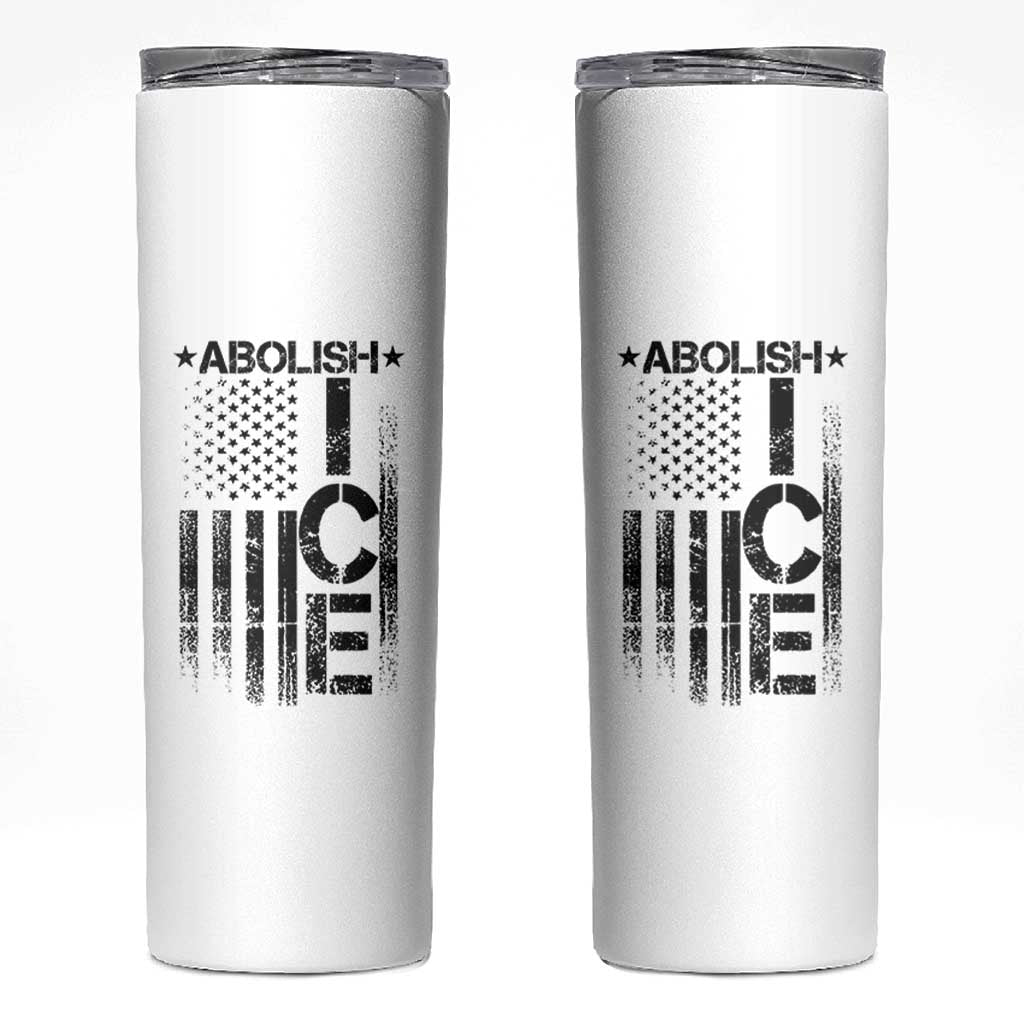Abolish ICE Skinny Tumbler Vintage American Flag