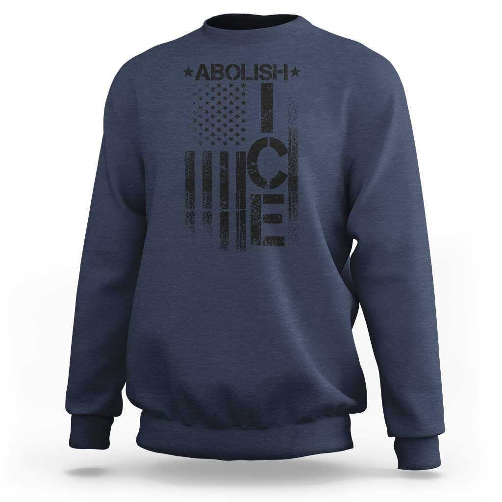 Abolish ICE Sweatshirt Vintage American Flag
