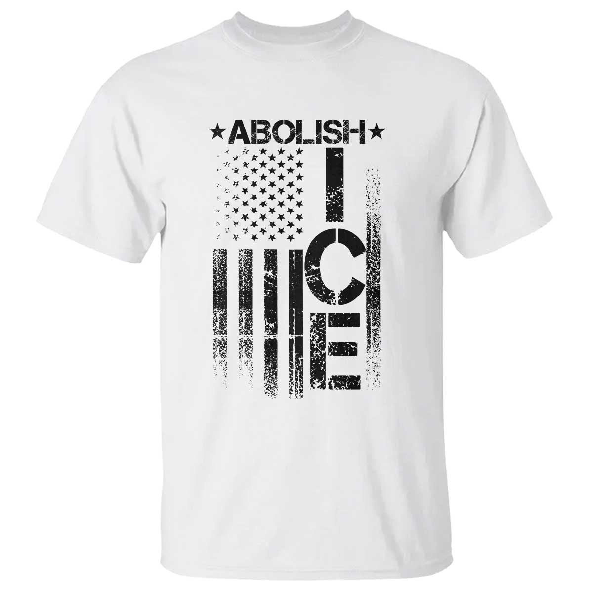 Abolish ICE T Shirt Vintage American Flag