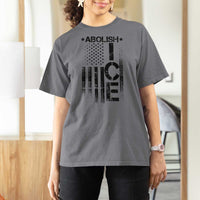 Abolish ICE T Shirt For Women Vintage American Flag