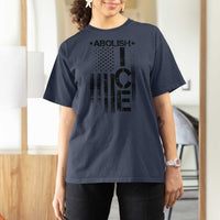 Abolish ICE T Shirt For Women Vintage American Flag