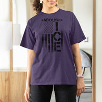 Abolish ICE T Shirt For Women Vintage American Flag