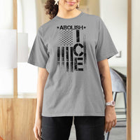 Abolish ICE T Shirt For Women Vintage American Flag