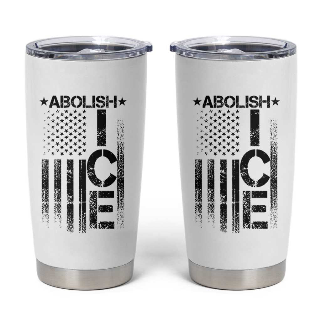 Abolish ICE Tumbler Cup Vintage American Flag