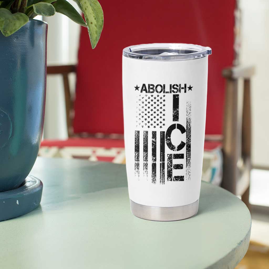 Abolish ICE Tumbler Cup Vintage American Flag