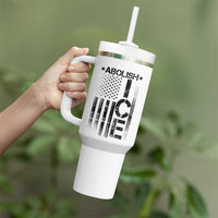 Abolish ICE Tumbler With Handle Vintage American Flag