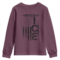 Abolish ICE Youth Sweatshirt Vintage American Flag