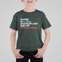 No One Is Illegal On Stolen Land T Shirt For Kid Built by Stolen Hands