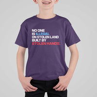 No One Is Illegal On Stolen Land T Shirt For Kid Built by Stolen Hands