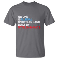 No One Is Illegal On Stolen Land T Shirt Built by Stolen Hands