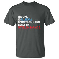 No One Is Illegal On Stolen Land T Shirt Built by Stolen Hands