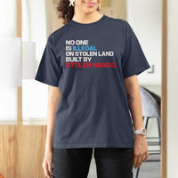 No One Is Illegal On Stolen Land T Shirt For Women Built by Stolen Hands