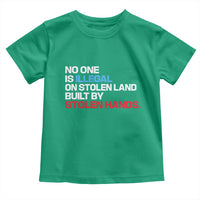 No One Is Illegal On Stolen Land Toddler T Shirt Built by Stolen Hands