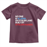 No One Is Illegal On Stolen Land Toddler T Shirt Built by Stolen Hands