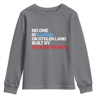 No One Is Illegal On Stolen Land Youth Sweatshirt Built by Stolen Hands