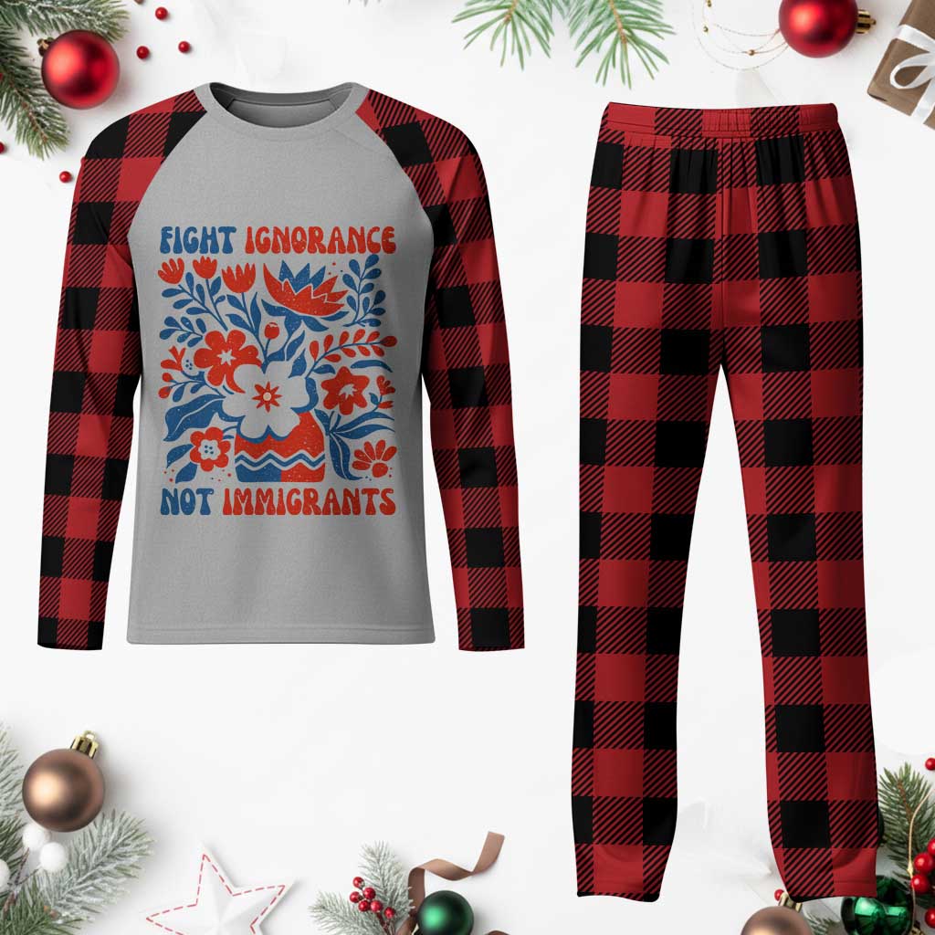 Protest Immigrant Plaid Pajama Set Fight Ignorance Not Immigrants