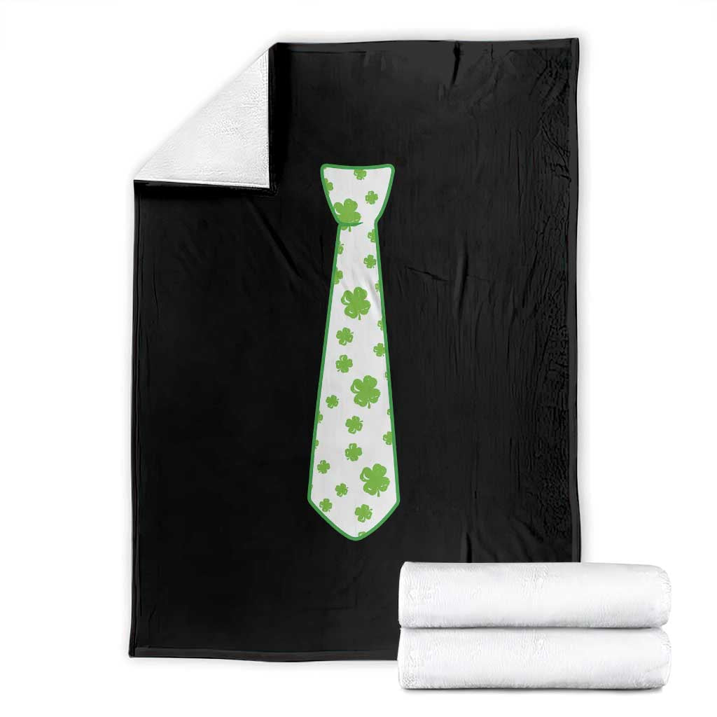 Shamrocks Tie Throw Blanket Kids St Patricks Day Costume Party Humor