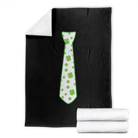 Shamrocks Tie Throw Blanket Kids St Patricks Day Costume Party Humor