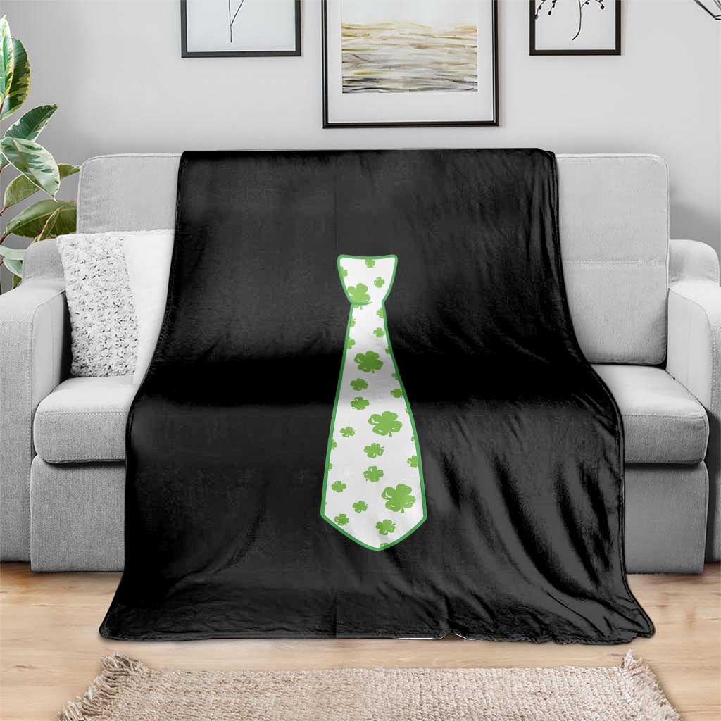 Shamrocks Tie Throw Blanket Kids St Patricks Day Costume Party Humor