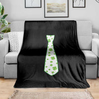 Shamrocks Tie Throw Blanket Kids St Patricks Day Costume Party Humor