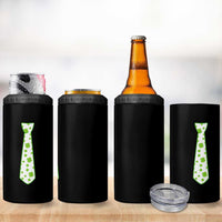 Shamrocks Tie 4 in 1 Can Cooler Tumbler Kids St Patricks Day Costume Party Humor