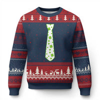 Shamrocks Tie Ugly Christmas Sweater Kids St Patricks Day Costume Party Humor
