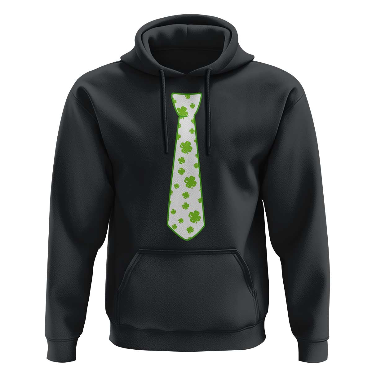 Shamrocks Tie Hoodie Kids St Patricks Day Costume Party Humor