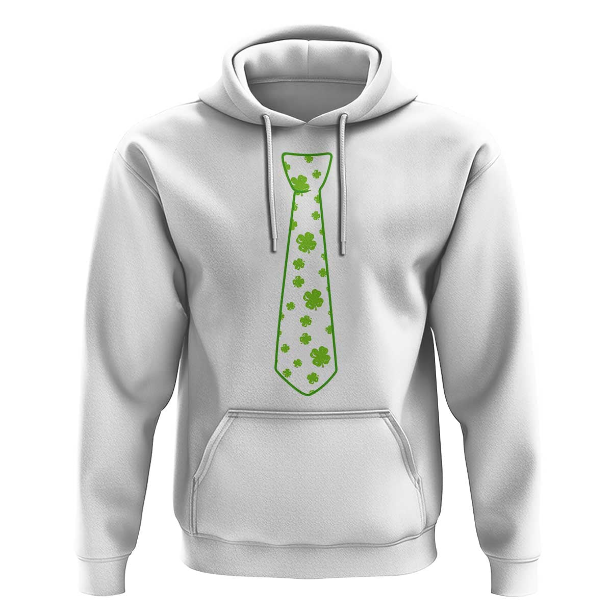 Shamrocks Tie Hoodie Kids St Patricks Day Costume Party Humor