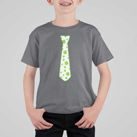 Shamrocks Tie T Shirt For Kid Kids St Patricks Day Costume Party Humor